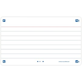 Oxford Flash 2.0 Flashcards A7 75 x 125 mm Lined White Pack of 80