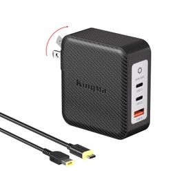 King Ma 140W GaN Laptop Charger, PD 3.1 Fast Wall Charger with Foldable Plug & USB-C Cable, 3-Port Portable Charger Compatible with Lenovo Savior Y9000K/Y9000P/R9000K/R9000X/Ideapad Y700/Z710/700-15