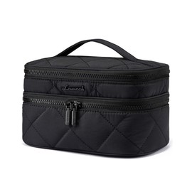 LOVEVOOK Hanging Toiletry Bag, Waterproof Toiletry Bag for Women, with Hooks, Large Wash Bag, Wash Bag, Cosmetic Bag, Cosmetic Case, Cosmetic Bag, black, M