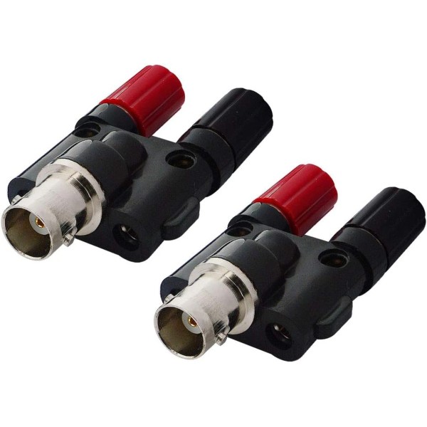 Onelinkmore BNC Female to Dual Banana Female Socket Binding Post