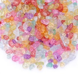 Pack of 300 Gemstone Beads with Bore Gemstones with Hole Irregular Gemstone Beads for Threading Gemstone Beads with Hole for Jewellery Making, Earrings, Ring, DIY Accessories (Colour)