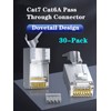 Gaobige 30-Pack Cat7 Cat6A RJ45 Pass Through Connectors Shielded (Cat7