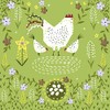 Servietten Frühling 20 Cocktail Napkins Chickens in Spring Animals Easter