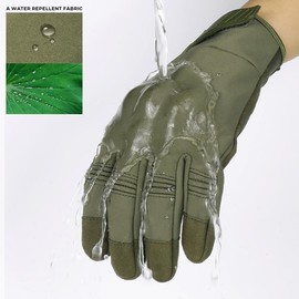 WTACTFUL Windproof Touch Screen Warmer Full Finger Gloves for Winter Cycling Motorcycle Motorbike Hunting Hiking Bike Work Driving Outdoor Camping Skiing Snowboarding Gear Green X-Large