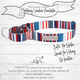 Lucky Love Dog Martingale Dog Collar - Adjustable, No-Slip, Comfortable, Durable, Soft Webbing & Stylish Patterned Dog Collar for Male and Female Dogs Ideal for Training & Walking - Linus, Medium