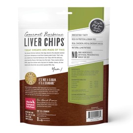 The Honest Kitchen Human Grade Gourmet Barbecue Liver Chips: Chicken Liver & Cheddar Recipe, 4 oz Bag