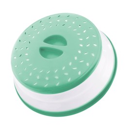 Collapsible Microwave Splatter Cover, 10.5 Inch, Dishwasher-safe, Microwave Plate Cover With Steam Vent，BPA-Free Silicone & Plastic (ink blue)