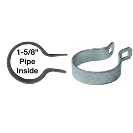 Jake Sales 1-5/8" Brace Band for Chain Link Fence - Use for 1-5/8" Outside Diameter Post/Pipe - Galvanized Chain Link Brace Band