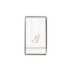 Caspari Hemstitch Script G Initial Guest Towel Napkins - 40