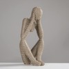 ANCLLO Abstract Sculpture Statue Thinker Sandstone Resin for Hotel Home