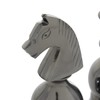 Deco 79 Aluminum Metal Chess Decorative Sculpture King, Knight, Bishop