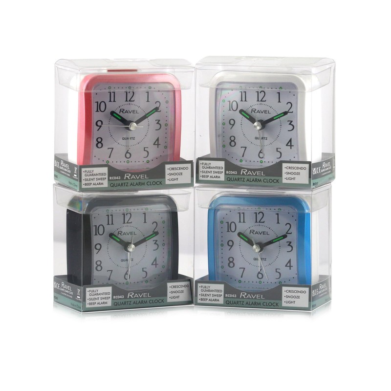 Ravel - Small Travel Alarm Clock with Snooze and Light