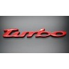 DIGIART INTERNATIONAL TURBO RED 3D Emblem Decal STICKER SELF ADHESIVE