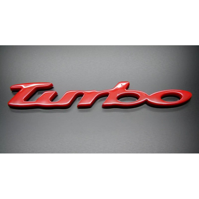 DIGIART INTERNATIONAL TURBO RED 3D Emblem Decal STICKER SELF ADHESIVE