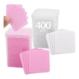 Toallas de limpieza para extensiones de pestañas 400 pzs color rosa