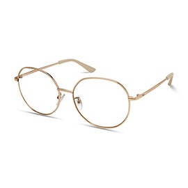 Kenneth Cole REACTION Ladies Round Blue Light Glasses Frame Kc1512-b, gold