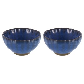 QUARKZMAN 2 Stück Japanische Matcha-Schale 4,23 Unzen Traditionelles Gong Fu Tee-Set Keramik Mate Teetasse Japanische Große Porzellan-chale für Tee Matcha Grüner, Blau