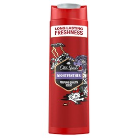 Old Spice Night Panther 3-in-1 Shower Gel for Hair, Face and Body 400 ml, Long Lasting Freshness, Fragrance Quality, Deep Cleansing