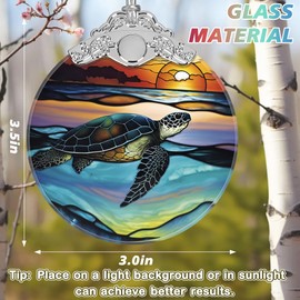 Christmas Ornament - Stained Glass Sea Turtle Ornament - Christmas Home Decor - Christmas Tree Ornament - Holiday Ornament - Holiday Present Ideas - Gift Exchange