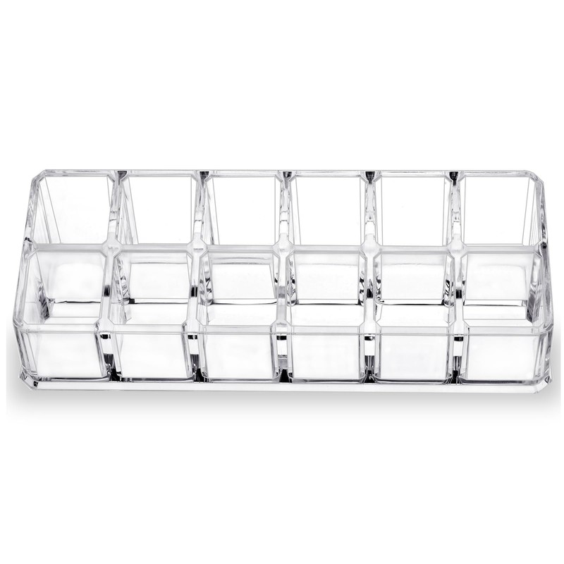 MOSIKER Lipstick Case, Acrylic Lip Stand, 12 Pieces, Clear, Cosmetics