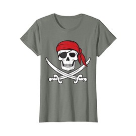 Maglietta Pirata per Bambini o Adulti, Spade e Teschio Maglietta