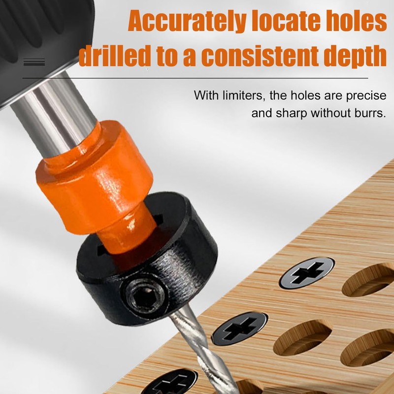 Wood Drill Bit with Countersink Suit, Not Easy to Slip