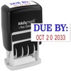 MaxMark Self-Inking Rubber Date Office Stamp with Approved Phrase Blue