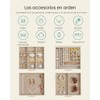 SONGMICS Caja de Joyas, 4 Niveles, Tapa de Cristal, 3