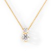 STORYJEWELLERY Cubic Zirconia Necklace, 18K Gold Plated Necklaces, Simple Sterling