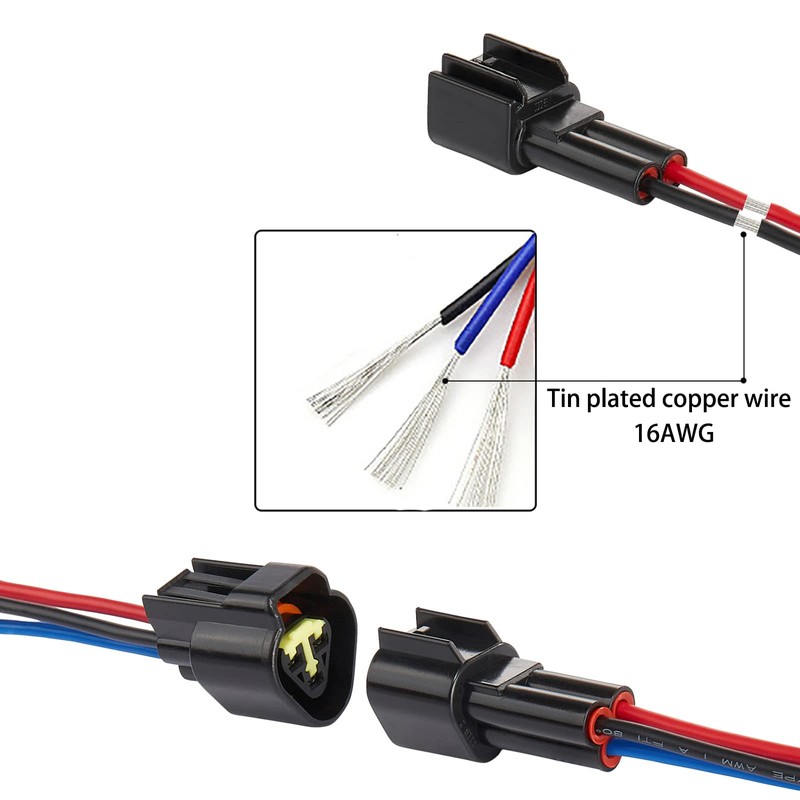 Laisomeke 3 Pin waterproof electrical connector, 16 AWG Wire male