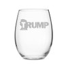 Trump 45th President Stemless 15 oz Wine Glass