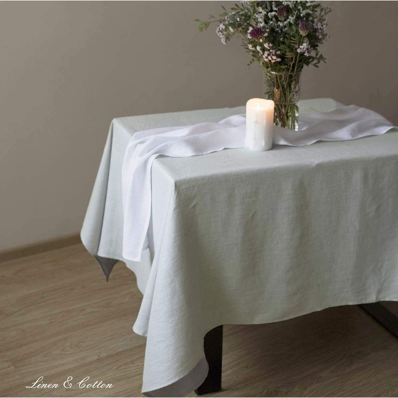 Linen & Cotton Hygge Tablecloth 100% Linen, 80 x 80cm