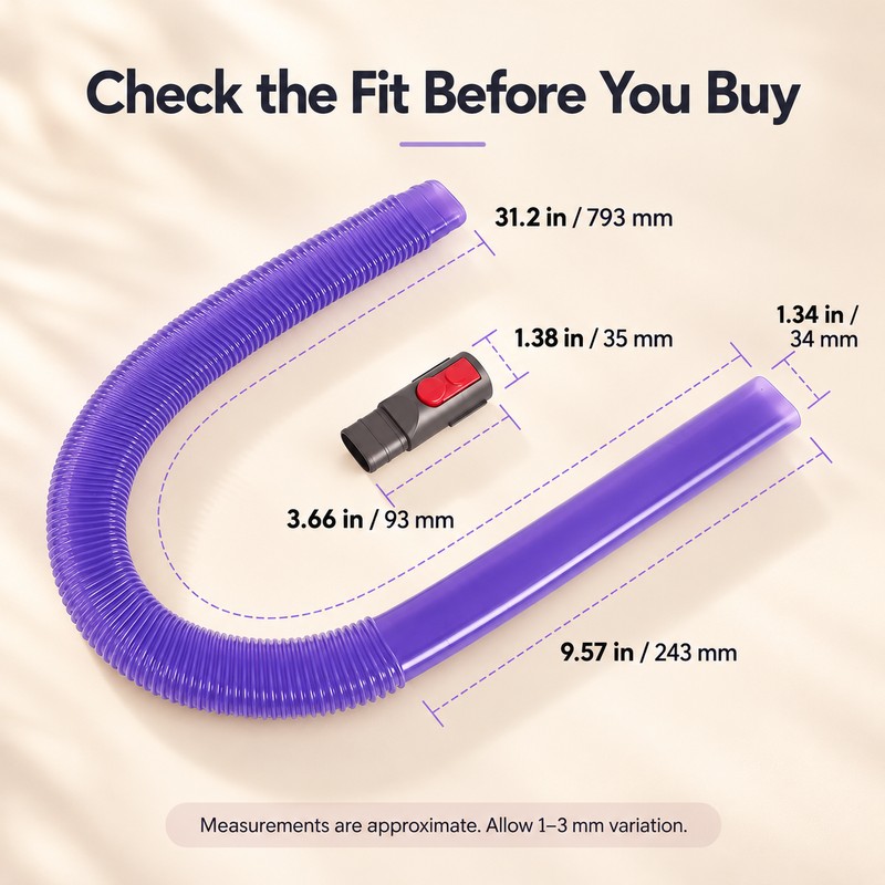 Flexible Dryer Lint Cleaning Hose for Dyson V7 V8 V10