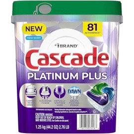 Cascade Platinum Dishwasher Detergent Powder 92 Fresh Scent ActionPacs Net Wt 51.2 Ounce