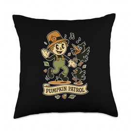 Pumpkin Patrol Scarecrow Dance Throw Pillow