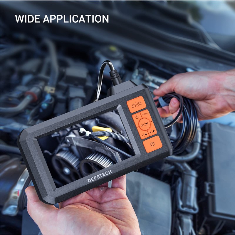 DEPSTECH Dual Lens Industrial Endoscope, 1080P Digital Borescope Inspection Camera,