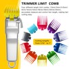 Huoptl 10-Pack Professional Multiple Colors Hair Clipper Guards Guide Combs,From