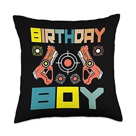 Laser Tag Birthday Boy Party Indoor Lasertag Game Player Throw Pillow