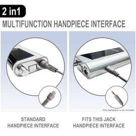 Electric Professional Nail Drill 35000RPM Cordless Portable Nail E-File Buffer Tools with Bits Perfect for Salon Manicure Pedicure Acrylic, Gel, Natural Nails(Sky Silver)