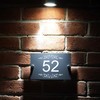 Badgemaster Modern Anthracite House Number Sign Plaque Stainless Steel Standoffs