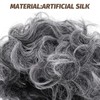 Kisangel Fluffy Grey Wig Old Lady Wig Costume Women Curly