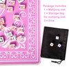 GUSTARIA Mahjong Mat,Mahjong Table Mat with 3 Dice & Carrying