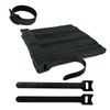 130-Pack Reusable Cable Management Straps, 6 Inch Self-Adhesive Hook &