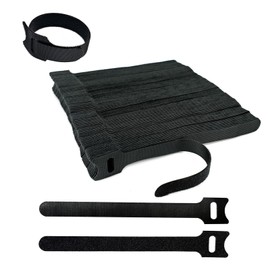 130-Pack Reusable Cable Management Straps, 6 Inch Self-Adhesive Hook & Loop Cord Organizers for Wires, Adjustable Cord Wrap Ties ﻿