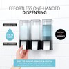Better Living Products 77384 CLEVER Soap and Shower Triple Dispenser,
