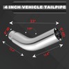 4 inch Diesel Exhaust, Exhaust Pipe Tip Elbow with a