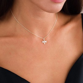 VRIUA Dragon Necklace for Women – 14K White Gold Plated Silver Dragon Pendant – Dainty Fantasy Jewelry Gift