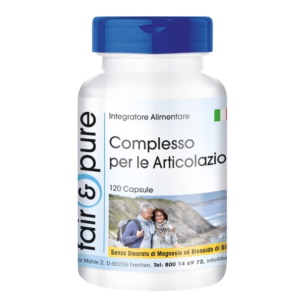 Fair & Pure® - Glucosamina Complex - Glucosamina e condroitina + MSM e Astaxantina - Complesso articolare - 120 Capsule