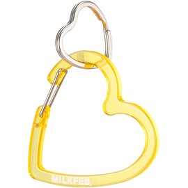 Milkfed 103212054003 Keychain NEO Neon Heart Carabiner Women's, orange