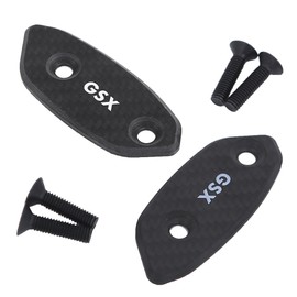 Simnliras Carbon Fiber Mirror Block Off Plate for Suzuki GSX-R1000 2005-2016 /GSX-R600/750 2006-2020, Mirror Block Off Base Plates Billet fit For Suzuki GSXR 600 750 1000, Black